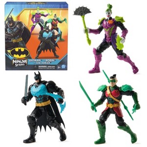 DC Comics Batman Ninja Strike 6-Inch 3-Pack Battle Set with Batman Robin Joker Figures and Pop-Out Ninja Accessories for Kids Ages 3 and Up - 1 of 4
