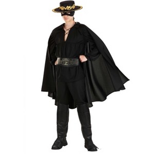 HalloweenCostumes.com Zorro Deluxe Costume for Adults - Shirt, Pants, Belt, Boot Covers - Halloween Costume Set - 1 of 4