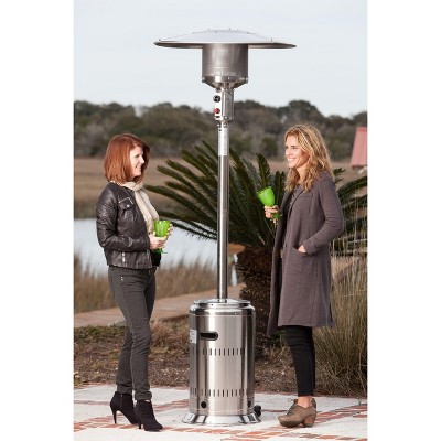 Stainless Steel 50,000 BTU Propane Patio Heater with Wheels