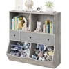 3-Tier Kids Bookshelf, Toy Storage Organizer with 3 Drawers,Wooden Bookcase with Large Toy Storage Cabinet for Playroom - 2 of 4