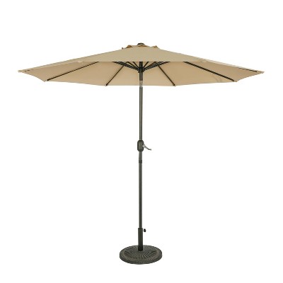 9' Trinidad II Market Patio Umbrella Champagne - Island Umbrella