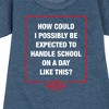 - Ferris Bueller's Day Off - How Could I Possibly Graphic Short Sleeve Fleece Dress - 2 of 4