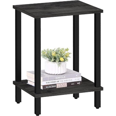Table, Set of 2, Side Table, Nightstand, 2-Tier Storage Shelf, Sofa Table for Small Space, Living Room, Bed Room