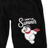 Frosty The Snowman I Don't Do Summer Men's Black Sleep Pajama Shorts - 2 of 4