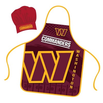 NFL Apron & Chef Hat Set, with Large Team Logo - Washington Commanders