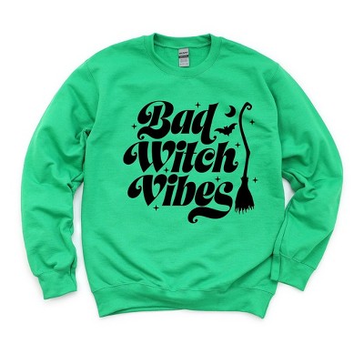 Simply Sage Market Women's Graphic Sweatshirt Bad Witch Vibes Puff Print