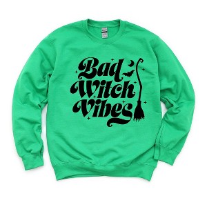 Simply Sage Market Women's Graphic Sweatshirt Bad Witch Vibes Puff Print - 1 of 4