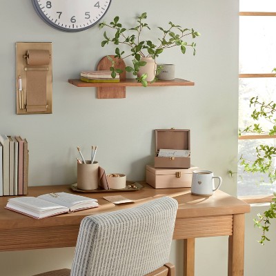 Large Metal Desk Accessory Tray Brass Finish - Hearth &#38; Hand&#8482; with Magnolia