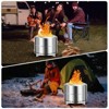 20" Smokeless Fire Pit - Portable Stainless Steel with Removable Ash Pan & Carry Bag, Wood Burning for 4-6 People, Includes Stand, Silver - 4 of 4