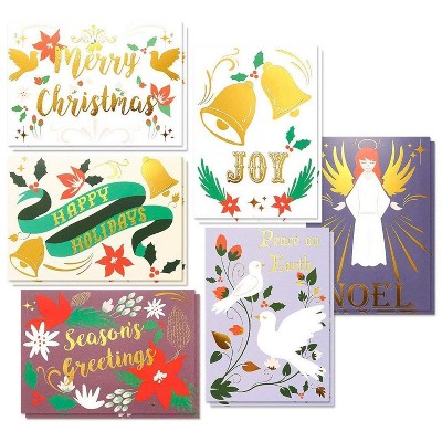 Best Paper Greetings 48 Pack Merry Christmas Greeting Cards and Envelopes, Gold Foil Set, 4 x 6 In