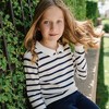 Hope & Henry Girls'  French Collared Keyhole Long Sleeve Sweater, Kids - 2 of 4