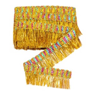 Fringe Tassel Lace Trim, 11 Yards 2.2 inch Wide, Sewing Trim for DIY Craft Garment Curtain Lamp Shade Tablecloth Stage Decoration - 1 of 4
