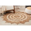 Saro Lifestyle Earthy Jute Woven Floor Rug, 48", Beige - 2 of 2