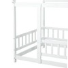 Kumasinova Twin/Full Size House Bed Frame,Toddler Floor Platform Bed with Roof Frame and Guardrails,Montessori Floor Bed for Kids,Adults,Teens - 4 of 4