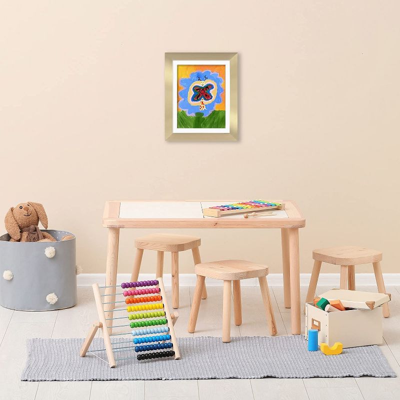 Americanflat Kids Art Frame with tempered shatter-resistant glass - Front opening Wall Display for Artworks - Available in a variety of Colors, 3 of 5