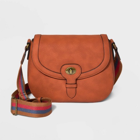 Flap Saddle Crossbody Bag - Universal Thread™ Brown : Target