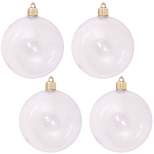 Christmas by Krebs 4ct Clear Shatterproof Christmas Ball Ornaments 4" (100mm)