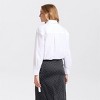 Women's Long Sleeve Tie-Hem Cropped Button-Down Shirt - A New Day™ White - 2 of 3