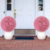 Costway 2 PCS Artificial Plant Topiary Ball 17.5" Faux Decorative Balls for Indoor Outdoor - image 2 of 4