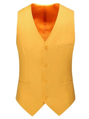Lars Amadeus Men's Formal Vest Slim Fit V Neck Business Dress Suit ...