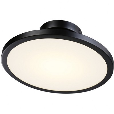 Black and White Glass LED Flush Mount Light