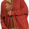 Slickblue Plus Size Women's Oversized Cardigan Sweater with Pockets, Open Front, Sunset/Camel/Black/Pink, Size XL-2XL - 3 of 4