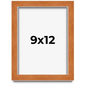 PosterPalooza | Photo Size Modernist Brown Picture Frame - UV Acrylic, Foam Board Backing, Hanging Hardware - 1 of 4