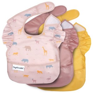 Tiny Twinkle Mess-Proof and Waterproof Baby Food Bib for Boys or Girls, Machine Washable and BPA-Free w/Adjustable Closure - 1 of 4