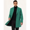Lars Amadeus Men's Slim Fit Winter Notched Lapel Single Breasted Long Jacket Overcoat - 2 of 4
