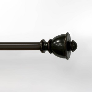 Lumi Home Furnishings 28"x48" Decorative Drapery Single Rod Set with Urn finials Oil Rubbed Bronze - 1 of 4