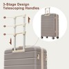 Lyngins 20/24/28 Inch 3PCs Hardside Luggage Sets with TSA Lock,Spinner Wheels,Carry on Luggage,Adjustable Handle Suitcase Sets for Family - 4 of 4