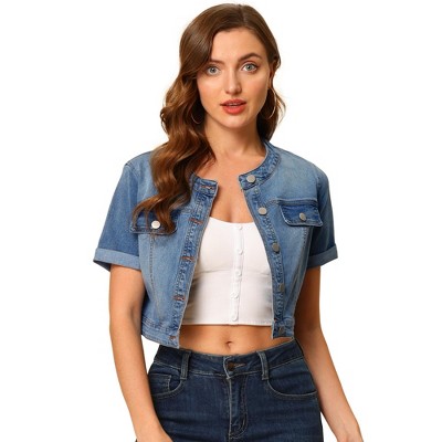 short fitted denim jacket