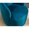 PAGED Modern Swivel Accent Chair, Barrel Sofa Chair with Metal Ring, Teddy Fabric Club Chair for Bedroom, Living Room Furniture - 4 of 4