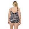 Aqua Green, Women's Princess Seam Shirred One Piece - 3 of 3