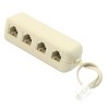 Unique Bargains Plastic Durable RJ11 Interface Beige Telephone Line Splitter 3.1" x 1" x 1" Beige 1 Pc - 3 of 4