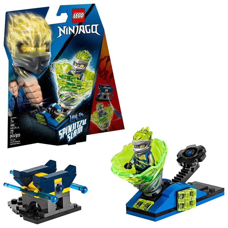 LEGO Ninjago Spinjitzu Slam - Jay Tornado Spinner Toy Building Set with Launcher 70682, 1 of 9