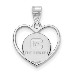 Black Bow Jewelry Sterling Silver The Citadel Bulldogs NCAA Pendant - 1 of 3
