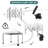 10x10 Ft Pop Up Gazebo Canopy Tent,Portable & Lightweight Folding Design Coated UV Block Top Pop Up Shade for Beach, Camping, Weddings, Parties - 4 of 4