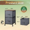 GALAXHERO  2 Drawer Mobile File Cabinet, Rolling Printer Stand, Fabric Vertical Filing Cabinet fits A4 or Letter Size for Home Office - 2 of 4