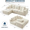 homfan 108" Modular Sectional Sofa - L Shaped Boneless Cloud Couch with 67.5" Chaise, Reversible L/R Facing, No Assembly Required - 2 of 4
