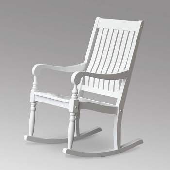 Lyon Oversized Rocking Chair - White - Cambridge Casual