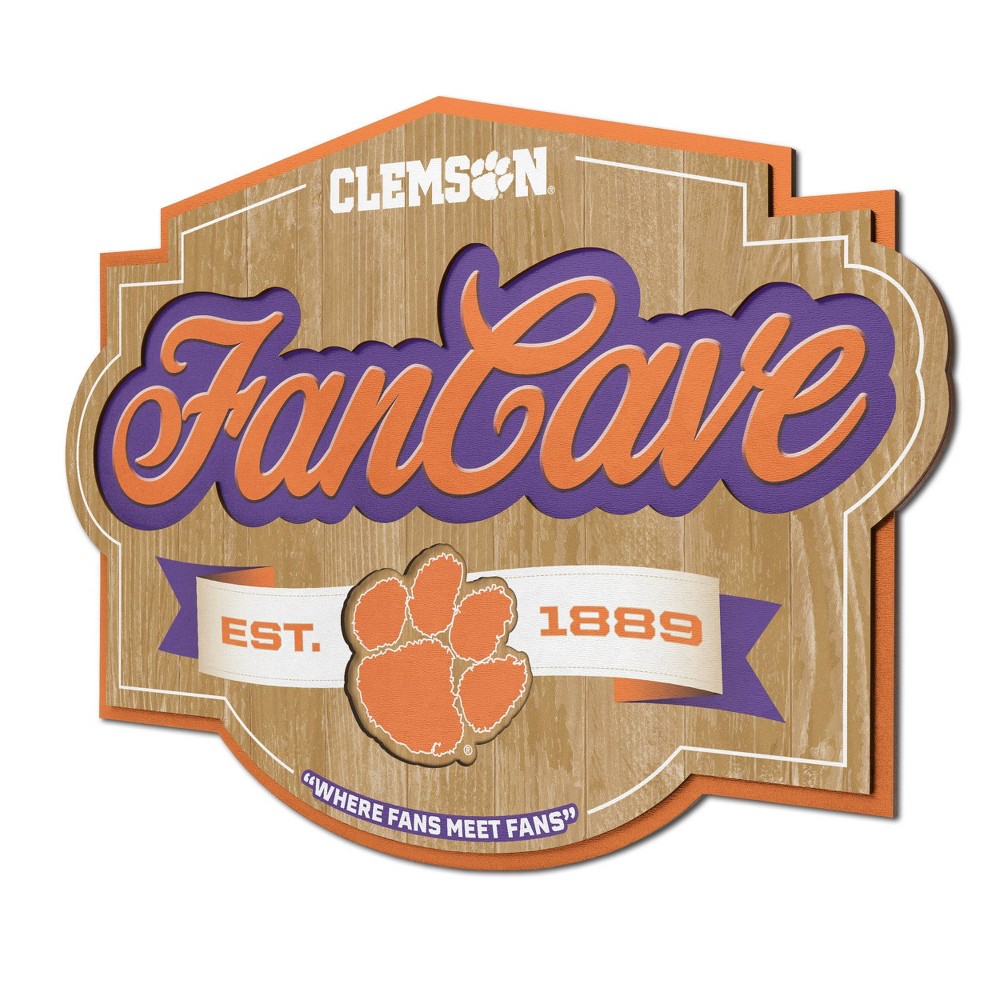 Photos - Coffee Table NCAA Clemson Tigers Fan Cave Sign