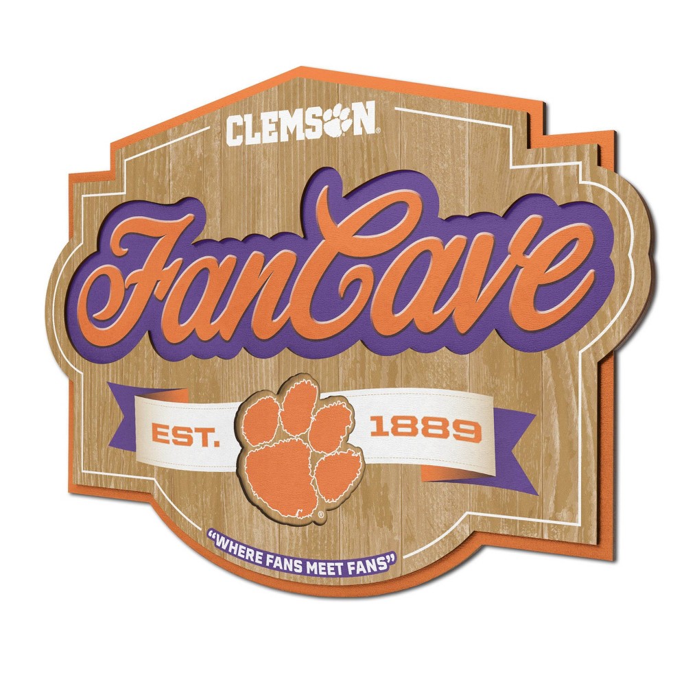 Photos - Other Decoration NCAA Clemson Tigers Fan Cave Sign