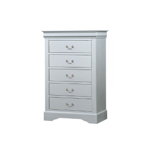 dressers with Five Spacious Drawers, Smooth Center Metal Glides, and French Back Dovetail Construction - 1 of 4