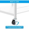 NEX 4 Tier Organizer Cart on Casters with Fixed Rack White: Metal Rolling Utility Storage with Organization Drawers - 3 of 4