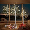 4FT 48 LED/5FT 72 LED/6FT 96 LED Artificial Christmas Tree with Warm White Lights for ​Decoration - 3 of 4