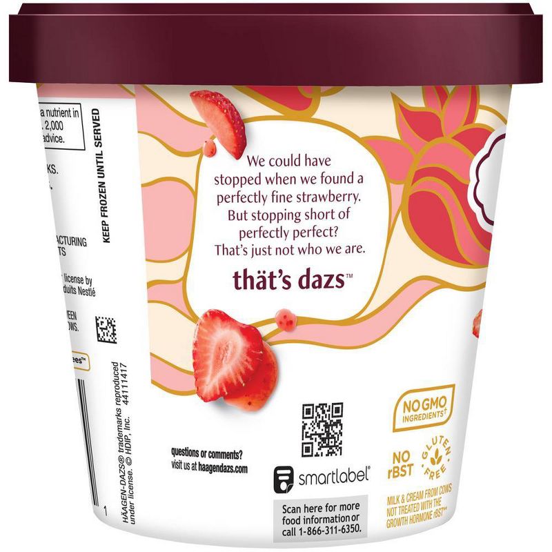 Haagen-Dazs Strawberry Ice Cream - 14oz, 4 of 9