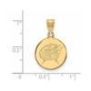 Black Bow Jewelry 10k Yellow Gold Columbus Blue Jackets NHL Medium Pendant - 2 of 3