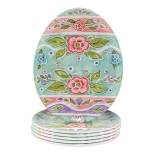 Set of 6 Joy of Easter Melamine Egg Dining Plates - Certified International