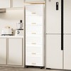 Flip Open Storage Box With Wheels, Movable Storage Cabinet, Kitchen Shelf, Movable Storage Island, Home Organization - 2 of 4